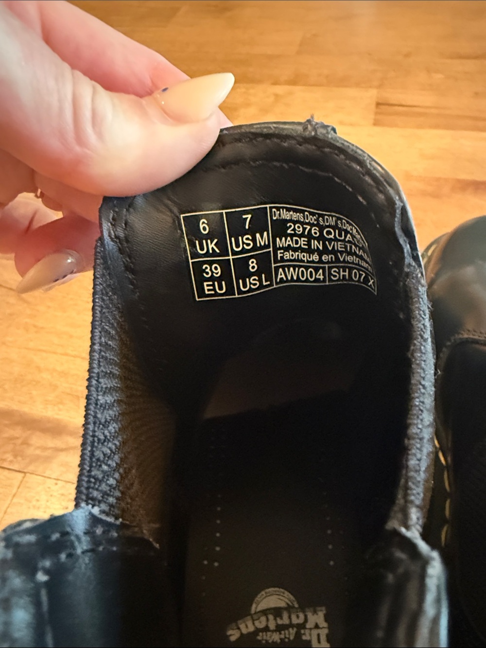 Dr. Martens Black Chelsea Boots with Yellow Stitching and Pull Tabs, 39 EU or 7M - Picture 3 of 4